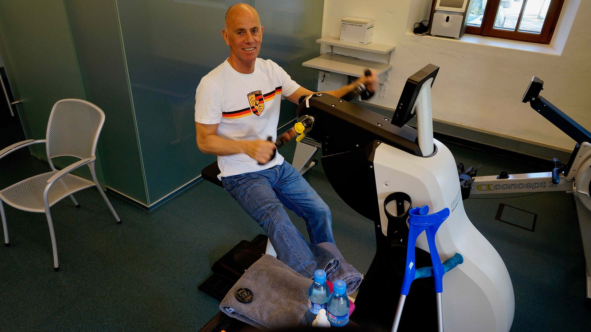 Second-hand ergometer test after the accident: +35% increase in strength!