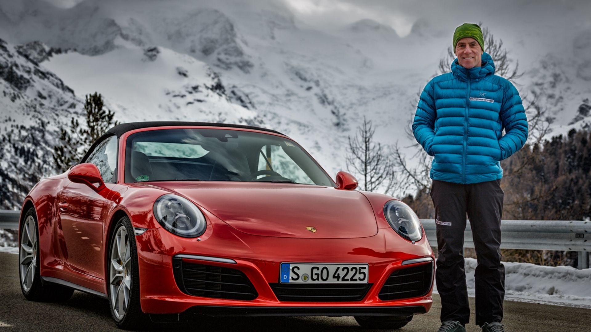 Porsche 911 4S auf Schnee und Eis